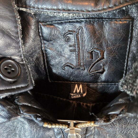 J2 Bomber Jacket w/ Hoodie in Soft Faux Leather Size M - Picture 7 of 14